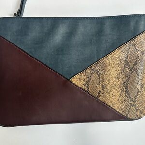 Zara Basic Color Block Clutch Purse
